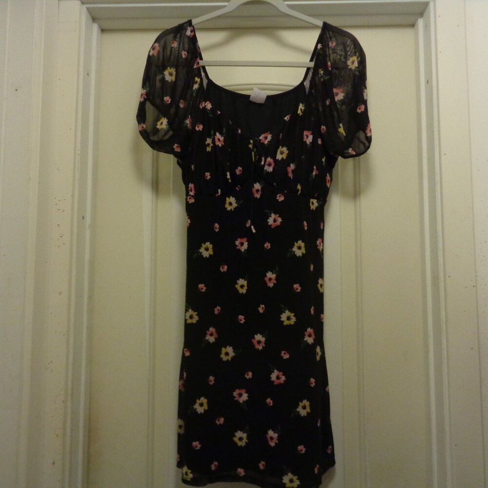 COQUETTE FEMININE GIRL FLOWERS DRESS BY NOBO  2X